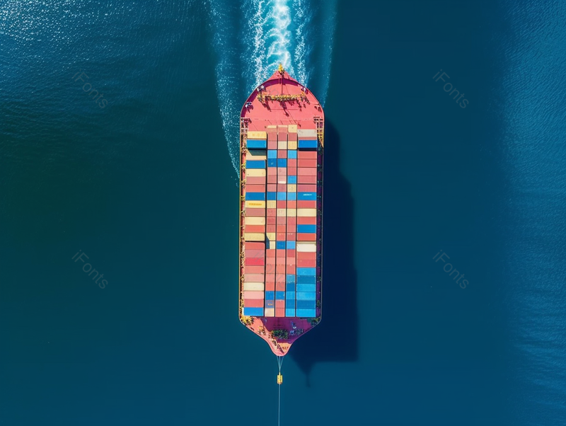 满载集装箱的货轮在大海中航行航拍图,高清,摄影图,摄影图片,图片大全,摄影图免费下载
